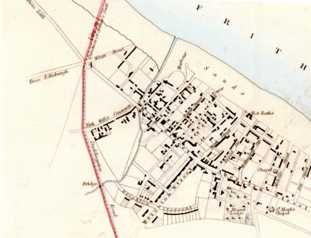 Town Plan 1832 showing the Bath House