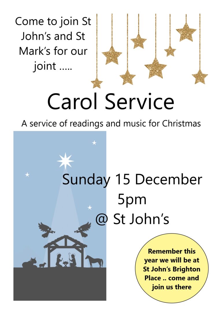 Carol Service … St Mark’s and St John’s